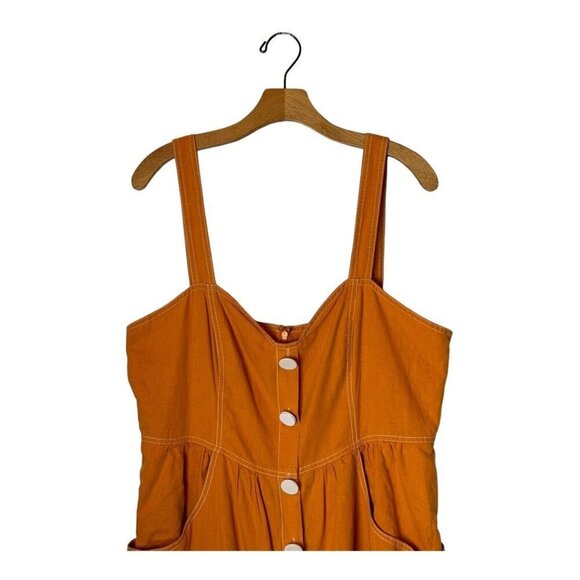 TALULAH Orange Midi Dress - Picture 4 of 14